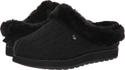 Skechers Damen Keepsakes - Ice Angel Low-Top Slipper, Black Cable Knit Sweater Faux Fur Trim, 41 EU von Skechers