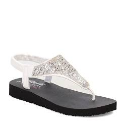 Skechers Damen Meditation – Sweet Rock Flipflop, Weiß, 38 EU von Skechers