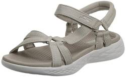 Skechers Damen On-The-go 600-Brilliancy Wide Sportsandale, Beige/Weiß, 37 EU Weit von Skechers