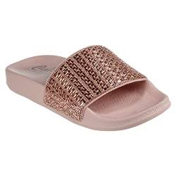 Skechers Damen POP UPS New Spark Slides, Rose Gold Canvas/Rhinestone Trim, 39 EU von Skechers