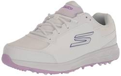 Skechers Damen Prime Relaxed Fit Spikeless Golfschuh Sneaker, Weiß/Lavendel, 36 EU von Skechers