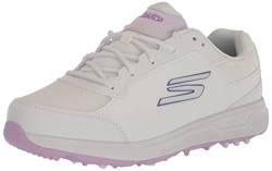 Skechers Damen Prime Relaxed Fit Spikeless Golfschuh Sneaker, Weiß/Lavendel, 39.5 EU von Skechers