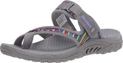 Skechers Damen Reggae-MAD Swag-Toe Thong Woven Sandale, grau von Skechers