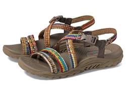 Skechers Damen Reggae – Sew Me – Boho gewebte Riemchenslingback Sandale, Taupe Multi, 39 EU von Skechers