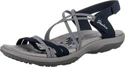 Skechers Damen Reggae Slim Takes Two Sandals, Navy Gore/Durabuck/White Trim, 37 EU von Skechers