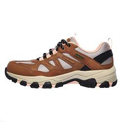 Skechers Damen SELMEN West Highland Sneaker, Brown Leather/Tan Textile/Light Coral Trim, 41 EU von Skechers