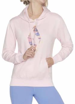 Skechers Damen Skech-Sweats Watercolour Diamond Pullover Hoodie Hooded Sweatshirt, Pink, von Skechers