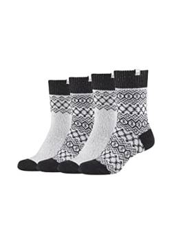 Skechers Damen Socken Warm & Cozy 4er Pack 39/42 fog mouline von Skechers