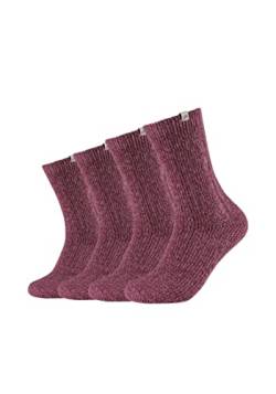 Skechers Damen Socken Warm & Cozy 4er Pack 39/42 maroon mouliné von Skechers