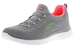 Skechers Damen Summits Fast Attraction Sneakers, Gray Mesh Hot Pink Lime Trim, 38 EU von Skechers