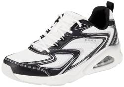 Skechers Damen Tres-air Vision-luftig Sneaker, Black Duraleather White Mesh Silver Hot M, 39 EU von Skechers