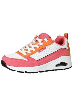 Skechers Damen UNO 2 Viel Spaß Sneaker, Duraleather M Veloursleder, Orange und Weiß, 36 EU von Skechers