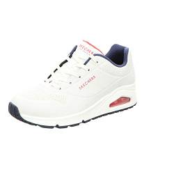 Skechers Damen UNO Stand ON AIR Sneakers, WNVR White Durabuck / navy & red trimm, 35 EU von Skechers