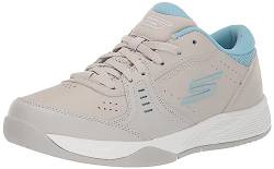 Skechers Damen Viper Court Smash Athletic Pickleball Schuhe für drinnen und draußen Relaxed Fit Sneaker, grau/blau, 39 EU von Skechers