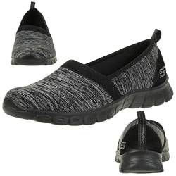 Skechers EZ Flex 3.0 Swift Motion Damen Sommerschuhe Slip On Slipper BBK Ballerinas, Schuhgröße:37 EU von Skechers