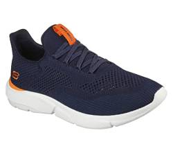 Skechers Herren 210281 Nvor Sportschuhe, Marineblaues Gestricktes Netzgewebe orangefarbener Saum, 39.5 EU von Skechers