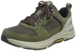 Skechers Herren 216106 Olbr Sneaker, Olive Suede Brown Textile, 42.5 EU von Skechers