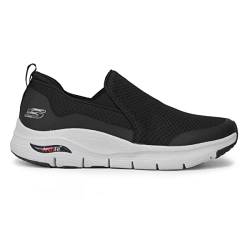 Skechers Herren Arch Fit Banlin Sneaker, Black Mesh Black Synthetic Trim, 44 EU von Skechers