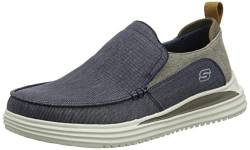 Skechers Herren Bewährt Ever Flacher Slipper, Navy Brown Washed Canvas, 44 EU von Skechers