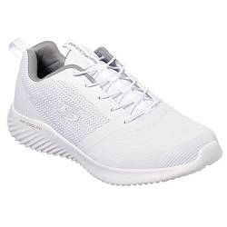 Skechers Herren Bounder Sneaker, White Mesh Pu Trim, 46 EU von Skechers