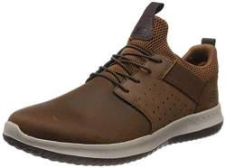 Skechers Herren Delson Axton Sneakers, Dark Brown Leather, 40 EU von Skechers