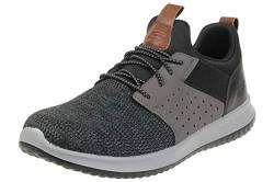 Skechers Herren Delson Camben Sneaker, Black Gray Mesh W Synthetic, 43 EU von Skechers