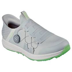 Skechers Herren Go Golf Elite 5 Slip in Twist Fit Wasserdichter Golfschuh Sneaker, Grau/Limette ohne Stacheln, 45.5 EU von Skechers