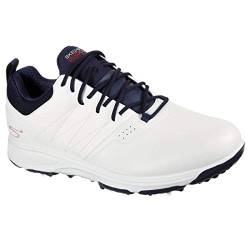 Skechers Herren Go Torque Pro Wasserdichter Golfschuh Sneaker, weiß/Marineblau, 43 EU von Skechers