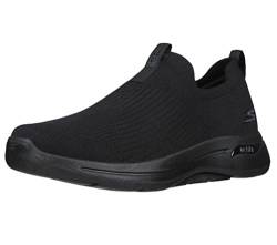 Skechers Herren Go Walk Arch Fit Iconic Sneaker, Black Textile Trim, 47 EU von Skechers