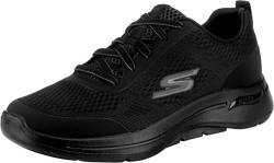 Skechers Herren Go Walk Arch Fit Idyllic Sneaker, Black Textile Synthetic Trim, 44 EU von Skechers