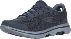 Skechers Herren Gowalk 5 Sneaker – Sportliche Workout luftgekühltem Schaumstoff Walking-Schuh, Anthrazit/Schwarz 2, 43 EU X-Weit von Skechers