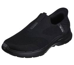 Skechers Herren Gowalk 6 Slip-Ins – Sportliche Schlupfschuhe | Freizeit Memory-Schaum Sneaker, Schwarz, 49.5 EU X-Weit von Skechers