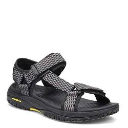 Skechers Herren Lomell – Rip Tide Sandalen mit offener Zehenpartie, schwarz/grau, 47.5 EU von Skechers