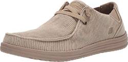 Skechers Herren Melson-Raymon Canvas-Slipper Mokassin, Taupe, 41 EU von Skechers