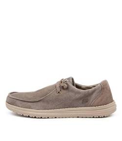 Skechers Herren Melson Raymon Sneaker, Khaki Canvas, 44 EU von Skechers