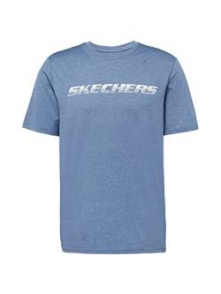 Skechers Herren Motion Tee T-Shirt, Blue, von Skechers