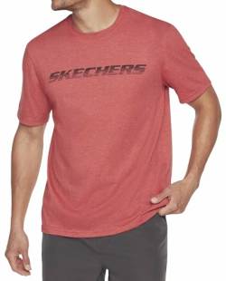 Skechers Herren Motion Tee T-Shirt, Red, von Skechers