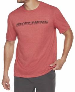 Skechers Herren Motion Tee T-Shirt, Red, von Skechers