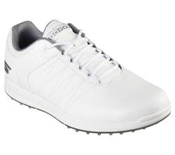 Skechers Herren Pivot Spikeless Golfschuh, Weiß/Grau, 40 EU von Skechers