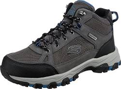 Skechers Herren SELMEN MELANO Wanderstiefel, Gray Leather W/Synthetic & Mesh, 44 EU von Skechers