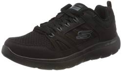 Skechers Herren Summits New World sneakers, Black Leather Pu Mesh Black Trim, 41 EU von Skechers