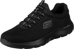 Skechers Herren Summits Sneakers, Black Mesh Trim, 45 EU von Skechers