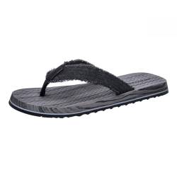 Skechers Herren Tantra Sandalen, Schwarz Leinen, 41 EU von Skechers