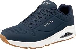 Skechers Herren Uno Stand On Air Sneaker, Navy Durabuck Trim, 48.5 EU von Skechers