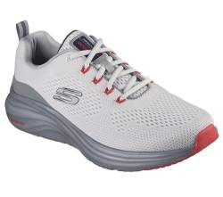 Skechers Herren Vapor Foam Sneaker, Grauer Netzstoff mit orangefarbenem Rand, 41 EU von Skechers