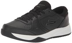 Skechers Herren Viper Court Smash-Athletic Indoor Outdoor Pickleball Schuhe | Relaxed Fit Sneakers, Schwarz/Weiß, 43 EU von Skechers