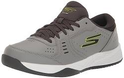 Skechers Herren Viper Court Smash Pickleball-Schuhe für drinnen und draußen, entspannte Passform Sneaker, Grau/Limette, 44 EU von Skechers