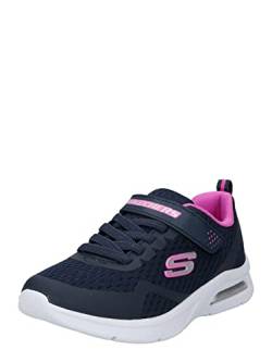 Skechers Mädchen Microspec Max Sneaker, Navy Mesh Pink Trim, 28 EU von Skechers