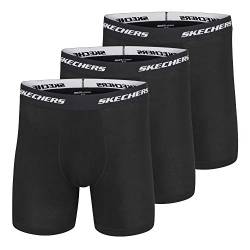 Skechers Men's 3-Pack Boxer Briefs, Black, L von Skechers