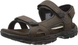 Skechers Men's Garver-Louden Fisherman Sandal, Brown, 9 Wide US von Skechers